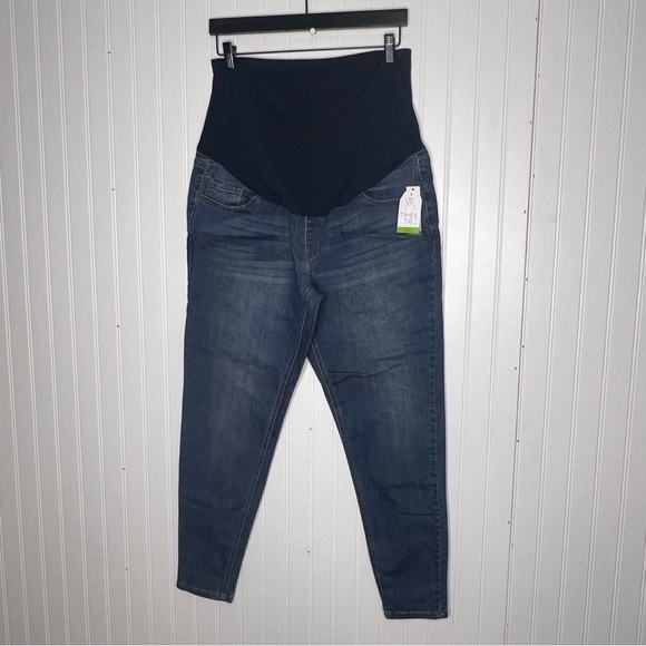NWT Time and Tru Women's Maternity Over Belly Band Skinny Jeans Band Size large - Picture 3 of 12
